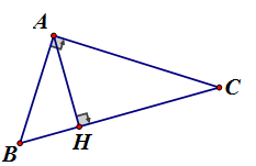 Cho tam giác ABC vuông tại A, đường cao AH, biết rằng BH = 25cm, CH = 144cm. (ảnh 1)