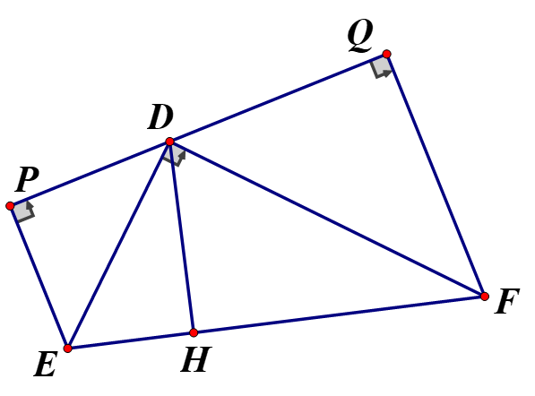Cho tam giác DEF  vuông tại D, đường cao DE và DE=6cm, DF=9cm  a) Chứng minh: Tam giác DEF và tam giác HED đồng dạng  b) EF, DH	 (ảnh 1)