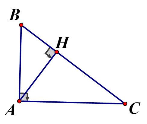 Cho ABC vuông ở A có AB=6cm, AC=8cm Vẽ đường cao AH của  tam giác ABC a)Chứng minh  tam giác ABC đồng dạng với HBA b) Tính BC và AH   (ảnh 1)