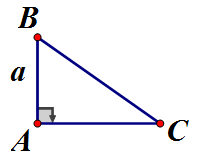 Cho tam giác ABC vuông tại A, có AB = a, góc ABC = 60 độ a) Tính theo a độ dài các (ảnh 1)