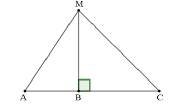 Cho ba điểm A, B, C thẳng hàng và B nằm giữa A và C. Trên đường thẳng vuông góc (ảnh 1)