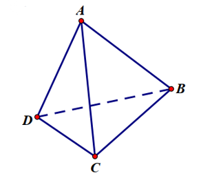 Cho tứ diện đều ABCD khi đó góc giữa hai đường thẳng AB và AC là (ảnh 1)