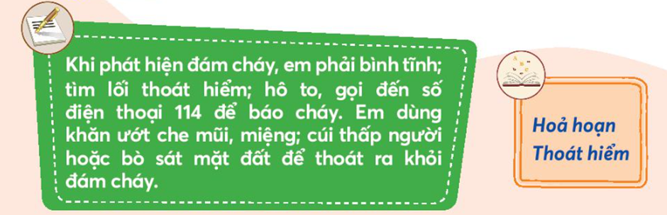 Thực hành một số kĩ năng thoát hiểm khi xảy ra hỏa hoạn. (ảnh 3)