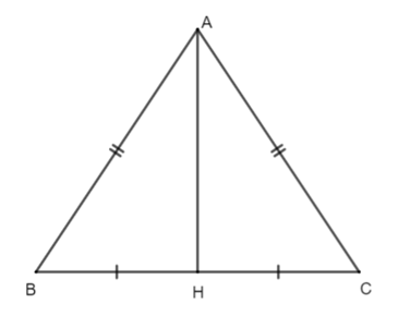Cho hình vẽ như bên dưới. Biết AH = 6 cm, BC = 8 cm. Diện tích tam giác ABC bằng: (ảnh 1)