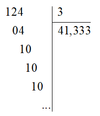a) Hãy biểu diễn các số hữu tỉ sau đây dưới dạng số thập phân. -7/4; 33/10; -124/3; 12/25 Trong các số thập phân trên hãy chỉ ra các số thập phân vô hạn tuần hoàn. (ảnh 3)