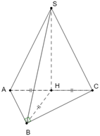 Cho hình chóp S.ABC có SA = SB = SC và tam giác ABC vuông tại B. Vẽ SH  (ABC), H  (ABC). Khẳng định nào sau đây đúng? (ảnh 1)