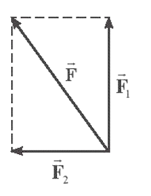 Hình vẽ nào sau đây biểu diễn đúng lực tổng hợp của hai lực vecto F1,F2 ? (ảnh 3)