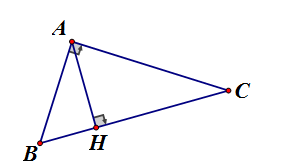 Một tam giác vuông có cạnh huyền là 5, và đường cao ứng với cạnh huyền là 2. (ảnh 1)