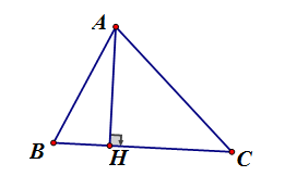 Cho tam giác ABC có ba góc nhọn, BC = a, AC = b, AB = c (ảnh 1)