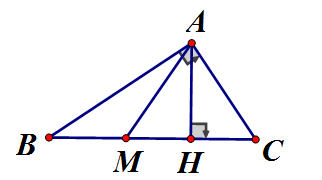 Cho tam giác ABC có đường trung tuyến AM bằng cạnh AC. Chứng minh rằng  (ảnh 1)