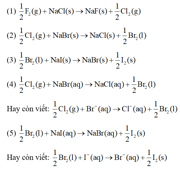 Xét các phản ứng thế trong dãy halogen ở điều kiện chuẩn: a) Từ các giá trị của enthapyl (ảnh 1)