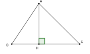Cho tam giác ABC có chiều cao AH  A. Nếu BH < HC thì AB < AC; (ảnh 1)