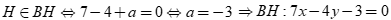 Cho tam giác ABC có trực tâm H(1; 1), phương trình cạnh AB: 5x - 2y + 6 = 0, phương trình cạnh AC: 4x + 7y - 21 = 0 (ảnh 8)