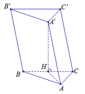 Cho hình lăng trụ \[ABC.A'B'C'\] có đáy ABC là tam giác đều cạnh a (ảnh 1)