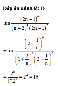 Tính  2n+1^6/(n+2)^4(2-1)^2 (ảnh 1)