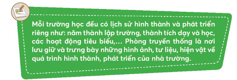 Tham quan phòng truyền thống của trường em. - Đặt và trả lời câu hỏi để tìm hiểu về truyền thống (ảnh 2)