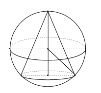 Cho mặt cầu S(O; 4) cố định. Hình nón (N) gọi là nội tiếp mặt cầu nếu hình nón (N) (ảnh 1)