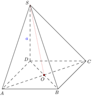 Cho hình chóp S.ABCD có đáy ABCD là hình vuông cạnh a, SD = a và SD vuông góc với mặt phẳng đáy. Tính góc giữa đường thẳng  (ảnh 1)