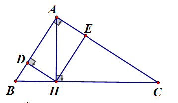 Cho tam giác ABC vuông tại A, đường cao AH. Biết HB = 9cm, HC = 16cm (ảnh 1)