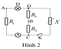 Cho mạch điện (Hình 2): các điện trở R1 = R2 = R3 (ảnh 1)