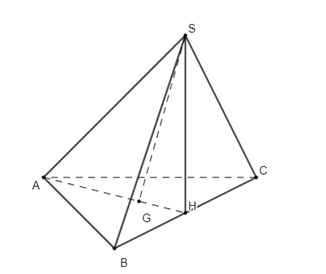 Cho hình chóp S.ABC có đáy ABC là tam giác đều cạnh 3a, tam giác SBC vuông tại (ảnh 1)