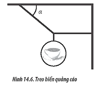 Biển quảng cáo của một quán cà phê được treo cân bằng nhờ một dây nằm ngang  (ảnh 1)