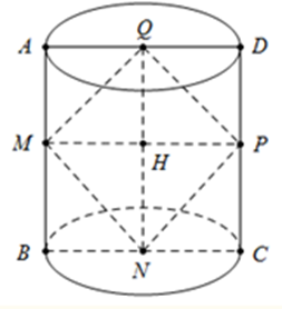Trong không gian, cho hình chữ nhật ABCD có AB = 6 AD = 4 (ảnh 1)