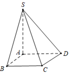 Cho hình chóp S.ABCD có đáy ABCD là hình vuông cạnh a. Đường thẳng SB  (ảnh 1)