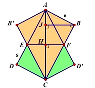 Cho hình chữ nhật ABCD có AB = 6, AD = 8. Thể tích của vật thể tròn xoay thu (ảnh 1)