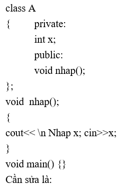 Đoạn chương trình sau khi biên dịch phát sinh ra lỗi không khai báo biến x tại dòng: (ảnh 1)