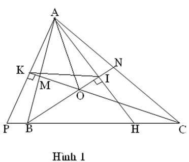 Cho tam giác đường phân giác BN và tâm O của đường tròn nội tiếp trong tam giác.  (ảnh 1)
