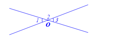 Cho định lí “Hai góc đối đỉnh thì bằng nhau”.  a) Hãy vẽ hình minh hoạ (ảnh 1)