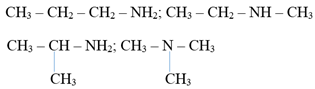 Viết các công thức cấu tạo có thể của C3H9N (biết C có hóa trị 4, H có hóa trị 1, N có hóa trị 3). (ảnh 1)