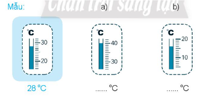 Đọc rồi viết nhiệt độ (theo mẫu). (ảnh 1)