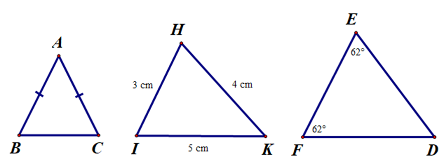 Cho hình vẽ bên. Hình bên có bao nhiêu tam giác cân? (ảnh 1)
