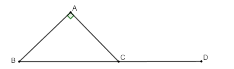 Cho tam giác ABC vuông cân tại A. Tính góc giữa hai vectơ CA và vecto BC. (ảnh 1)