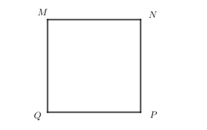Cho hình vuông MNPQ, khẳng định nào sau đây đúng? (ảnh 1)