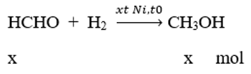 Cho hh HCHO và H2 đi qua ống đựng bột Ni nung nóng. Dẫn toàn bộ hh thu được sau phản ứng vào bình nước lạnh để ngưng tụ hơi chất lỏng và hòa tan các chất có thể tan được, thấy khối lượng bình tăng 11,8g. Lấy dd trong bình cho tác dụng với dd AgNO3 trong NH3 thu được 21,6g Ag. Khối lượng CH3OH tạo ra trong phản ứng hợp hidro của HCHO là (ảnh 1)