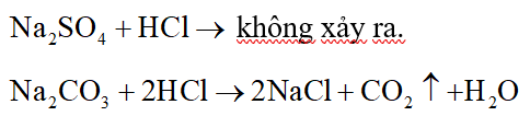 Để phân biệt được hai dung dịch Na2SO4 và Na2CO3, người ta có thể dùng dung dịch thuốc thử nào sau đây? (ảnh 1)