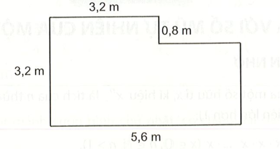 Diện tích của hình sau bằng   A. 16 m2; B. 17,92 m2; C. 35,84 m2; D. 24 m2. (ảnh 1)