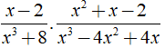 Thực hiện các phép tính sau: a) x-2/x^3 +8 . x^2+x-2/x^3-4x^2+ 4x (ảnh 2)