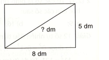 Biết rằng bình phương độ dài đường chéo của một hình chữ nhật bằng tổng các bình phương (ảnh 1)