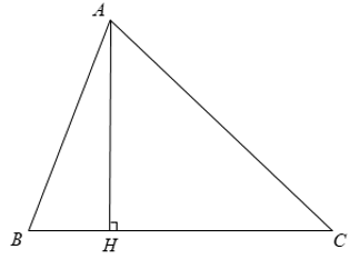Cho Δ ABC, đường cao AH. Biết AB = 15cm, AC=41cm, HB = 12cm. Diện tích của Δ ABC là ? (ảnh 1)