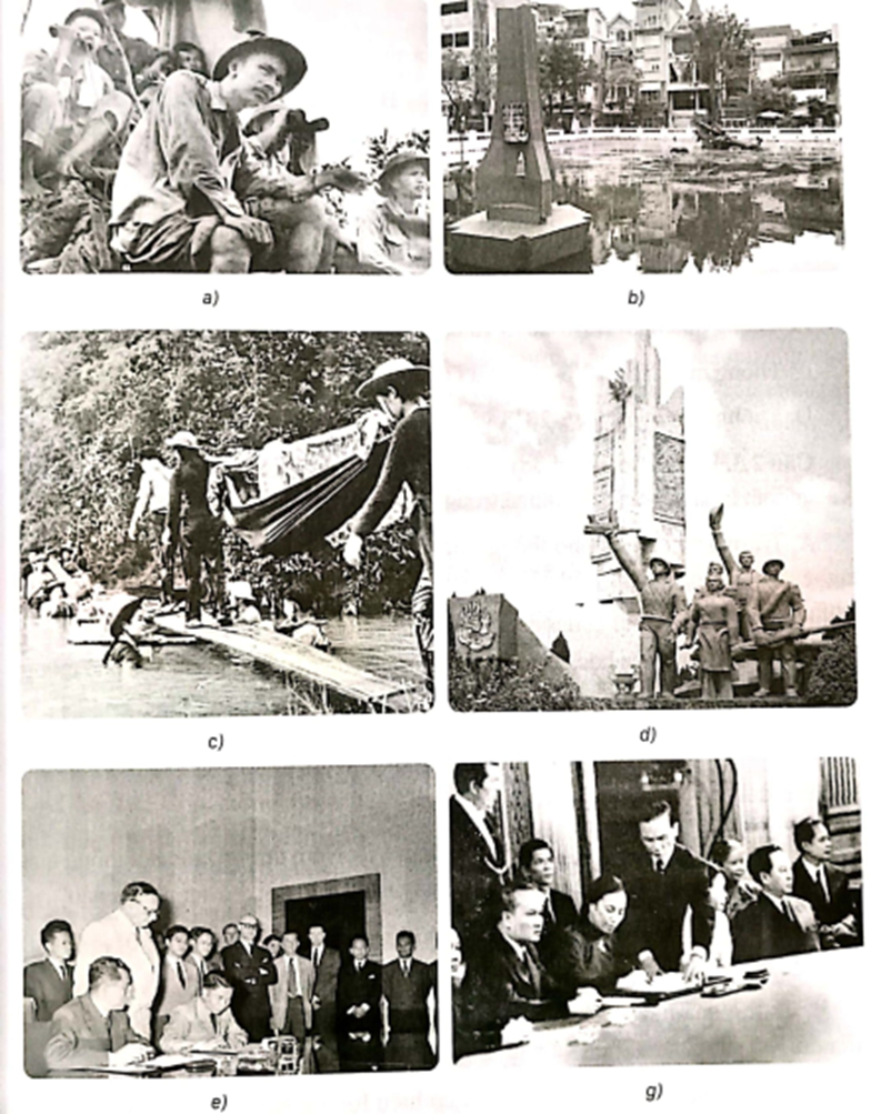 Mỗi hình ảnh trong hình 1 gắn với sự kiện và mốc thời gian nào trong lịch sử Quân đội nhân dân Việt Nam? (ảnh 1)