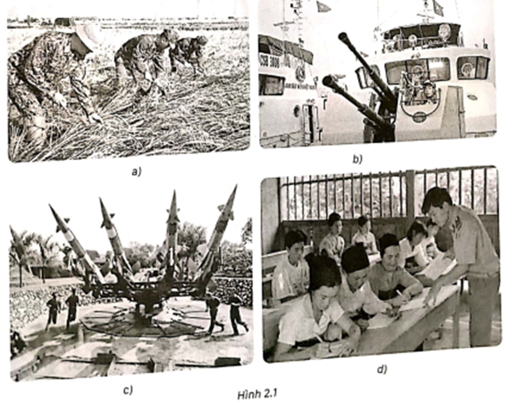 Quan sát và nêu hoạt động của sĩ quan Quân đội nhân dân Việt Nam trong hình 2.1 (ảnh 1)