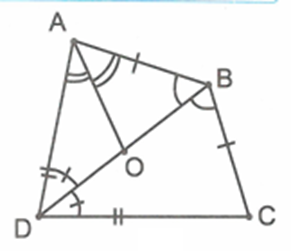 Chứng minh định lí: “Nếu một tứ giác ABCD có tổng các cạnh đối bằng  (ảnh 1)