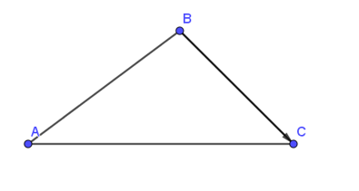 Cho tam giác ABC. Điểm cuối của vectơ BC là: (ảnh 1)