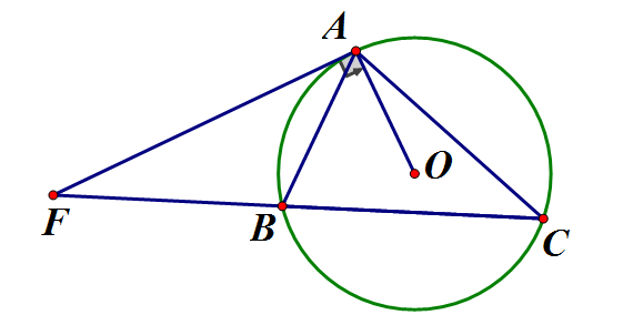 Cho tam giác ABC nội tiếp đường tròn (O). Tiếp tuyến tại A cắt BC ở I  a) Chứng minh (ảnh 1)