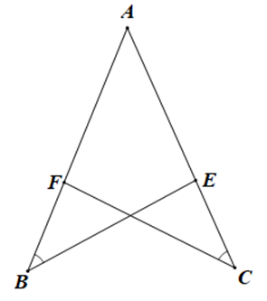 Cho hình vẽ dưới đây: Biết góc ABE = góc ACF. Cần thêm điều kiện (ảnh 1)