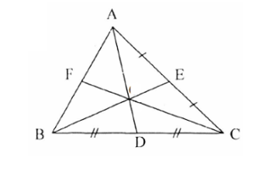 Cho tam giác ABC có D, E, F lần lượt là trung điểm của BC, CA, AB. Khẳng định nào sau  (ảnh 1)